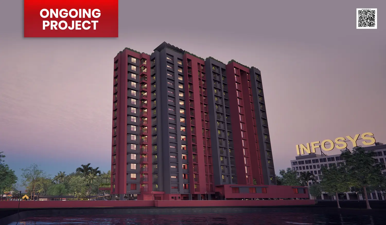 Finding Your Perfect Home: Flats in Trivandrum Shanoor InfoClub apartment at Kulathoor, wall sharing with Infosys and UST